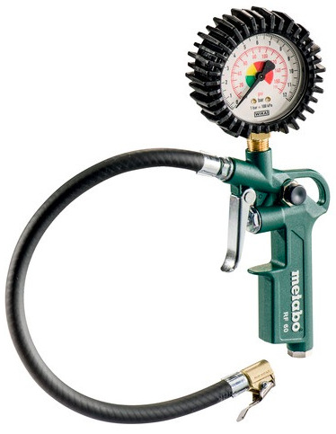 Pistole pro huštění pneumatik Metabo s manometrem pro kontrolu tlaku