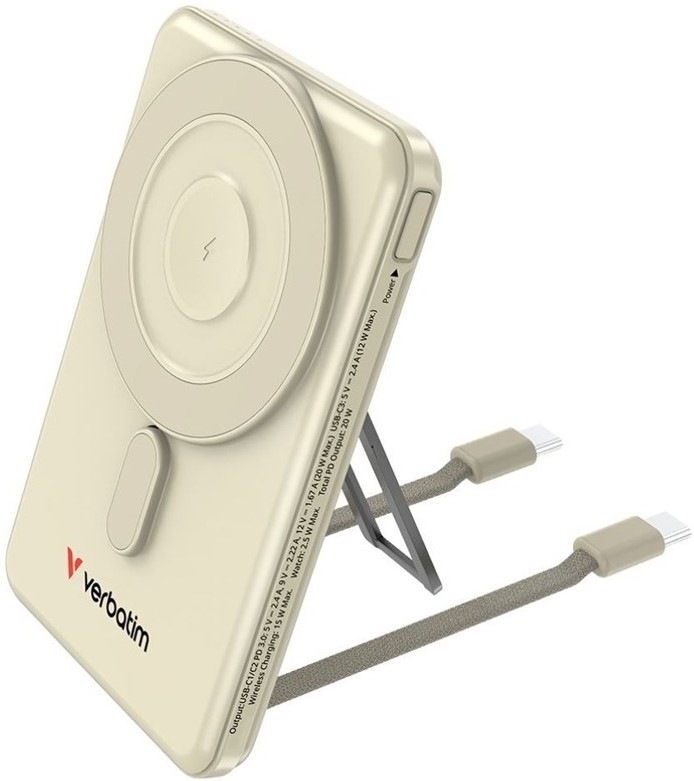 Powerbanka Verbatim Charge 'n' Go 2C, 2× USB-C, 5000 mAh - zlatá
