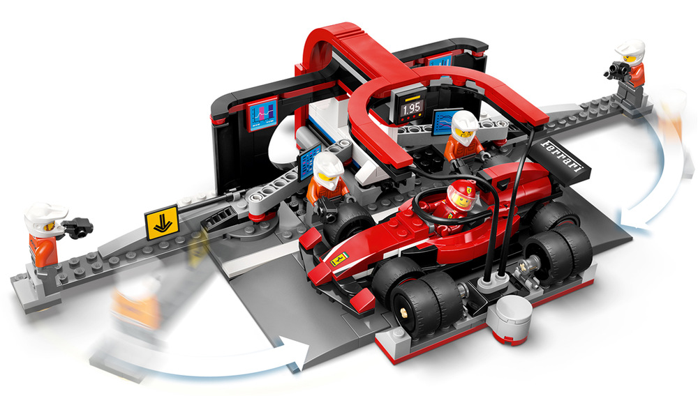 Kompaktní box se 322 dílky snadno zapadne do větší závodní scény a stavění zpříjemní aplikace LEGO Builder.