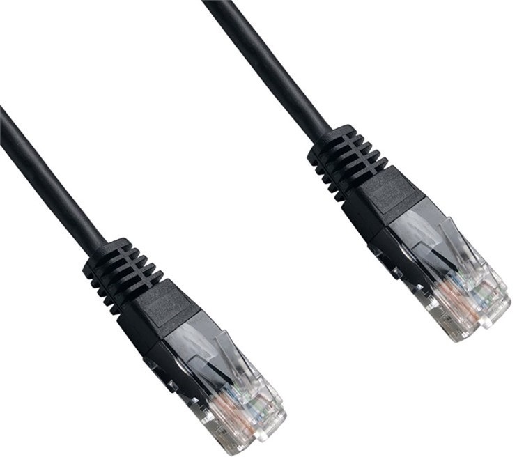 Kabel DATACOM síťový (RJ45), 0,5m černý