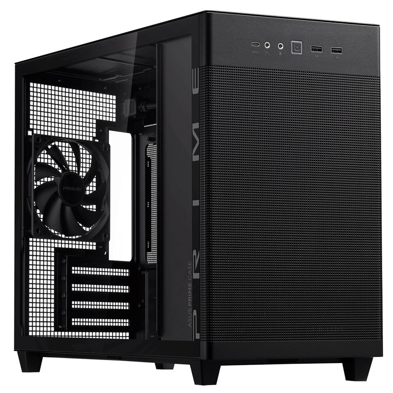 Case Asus PRIME AP201 Tempered Glass černá