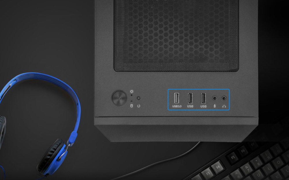 Case SilverStone FARA H1MB černá SilverStone FARA H1M zaujme i bohatou konektivitou