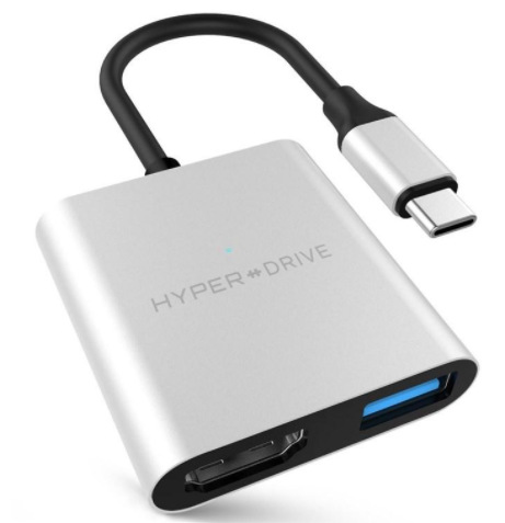 USB Hub HyperDrive 3-in-1 USB-C Hub 4K HDMI Output stříbrný USB Hub HyperDrive 3-in-1 USB-C Hub 4K HDMI Output stříbrný
