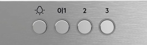 Odsavač par Electrolux série 500 LFC519X nerez Ovládací panel digestoře Electrolux LFC519X série 500