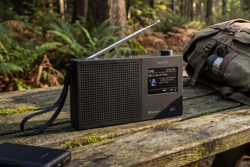 Radiopřijímač s DAB+ Sencor SRD 7790B černý Radiopřijímač DAB+ Sencor SRD 7790B v přírodě