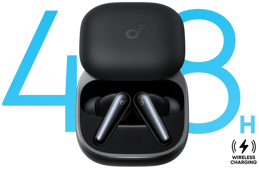 Anker soundcore Liberty 5 umí na nabití hrát až 48 hodin