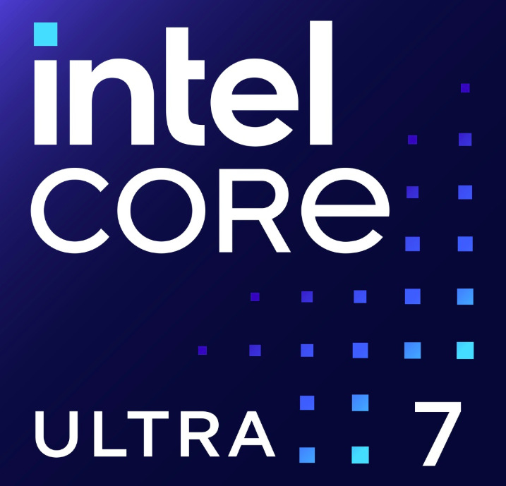 Logo procesoru Intel Core Ultra 7 použitého v notebooku ASUS Vivobook S14