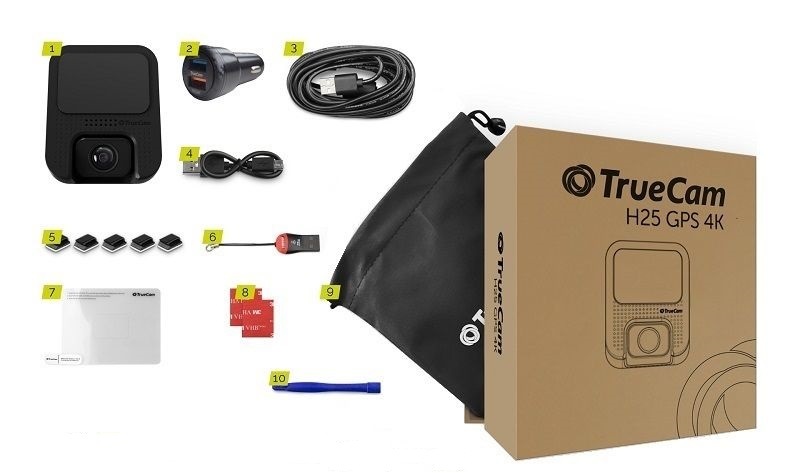 Autokamera TrueCam H25 GPS 4K (s hlášením radarů) černá Autokamera TrueCam H25 GPS 4K (s hlášením radarů) černá