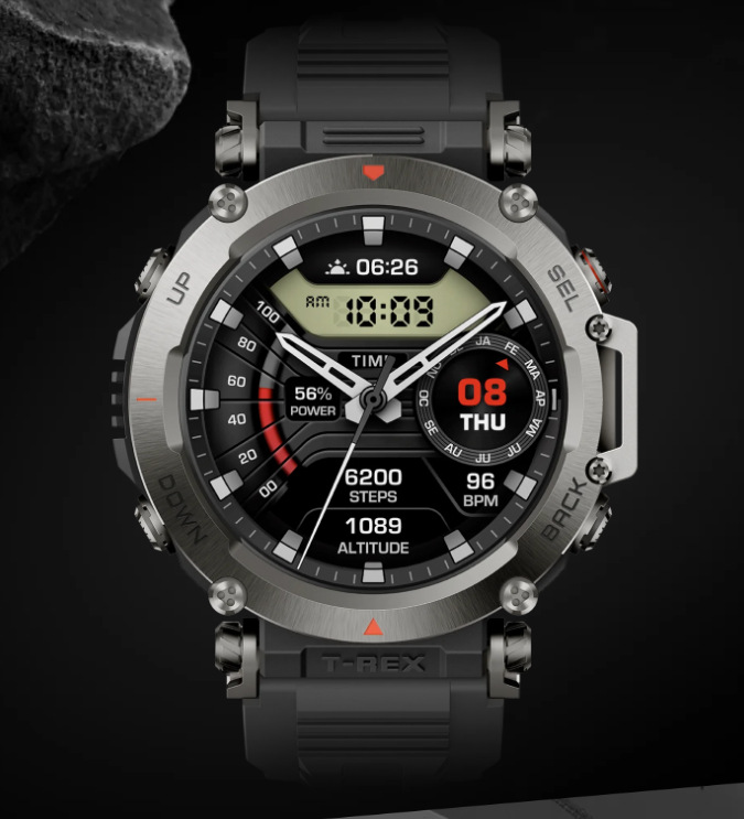 Chytré hodinky Amazfit T-Rex Ultra černé