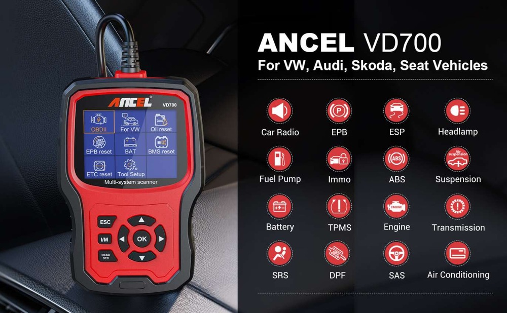 Diagnostika vozu Ancel VD700