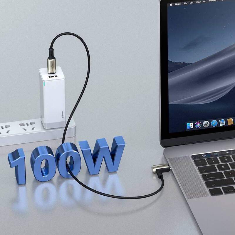 Kabel Baseus Hammer USB-C/USB-C PD 3.1 Gen2 100W, 1.5m černý Kabel Baseus Hammer USB-C/USB-C PD 3.1 Gen2 100W, 1.5m černý