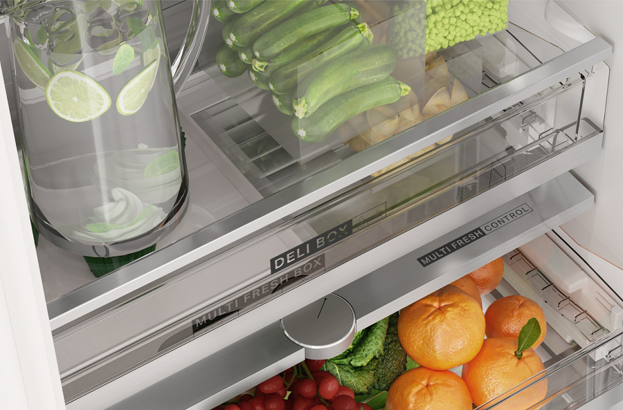 Chladnička kombinovaná Whirlpool WHC20D011B1, vestavná, přihrádka Deli Box