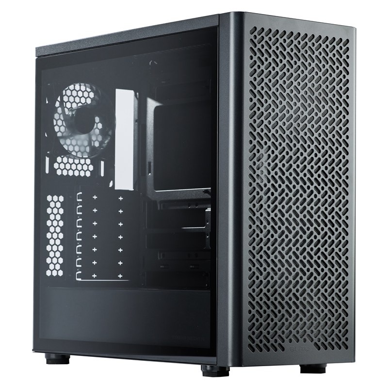PC skříň Cooler Master Elite 502 Lite, černá barva.
