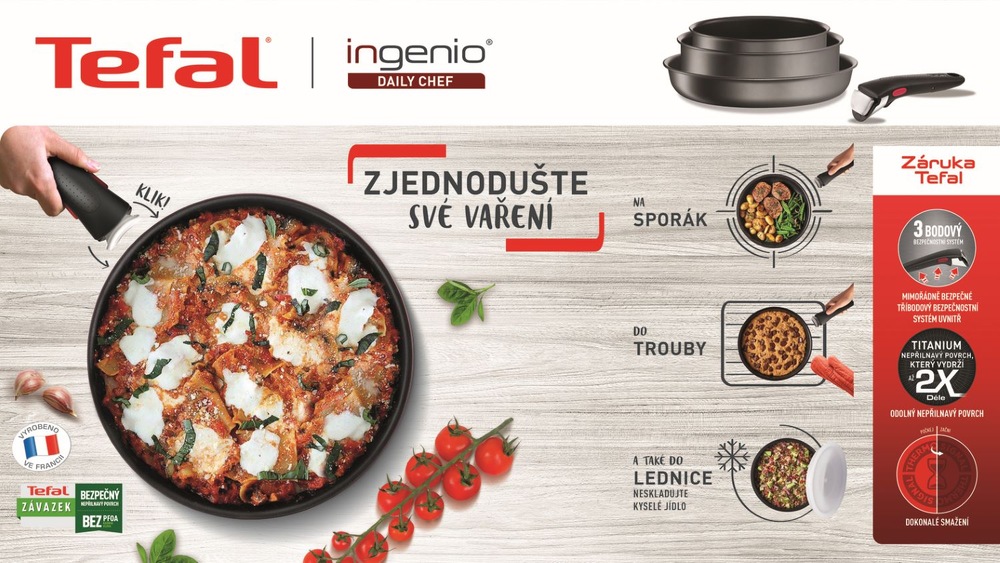 Sada nádobí Tefal Ingenio Daily Chef L7629453, 4 ks
