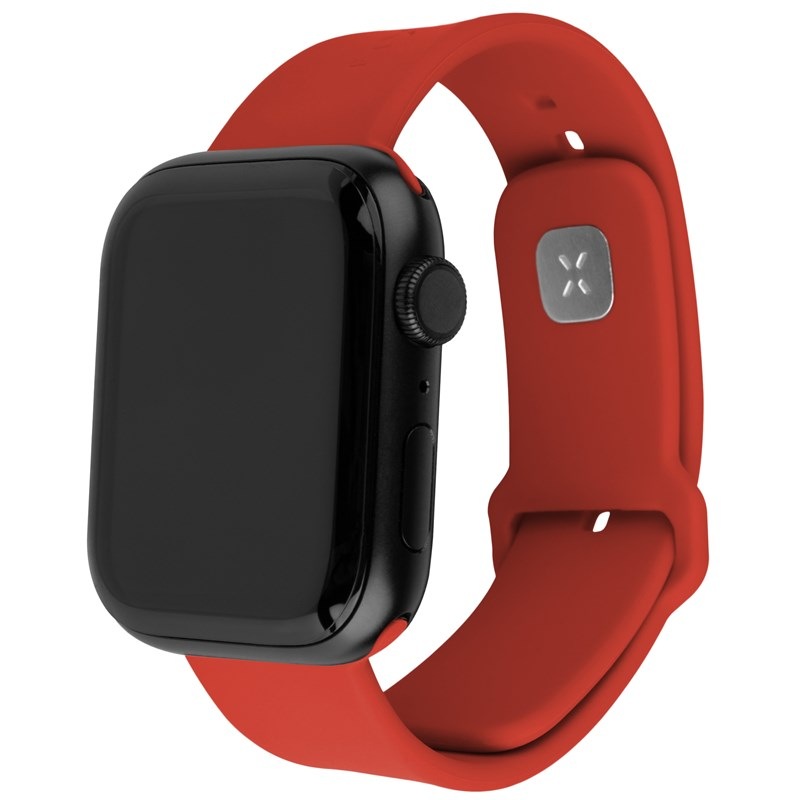 Řemínek FIXED Silicone Sporty Strap na Apple Watch 42/44/45mm červený