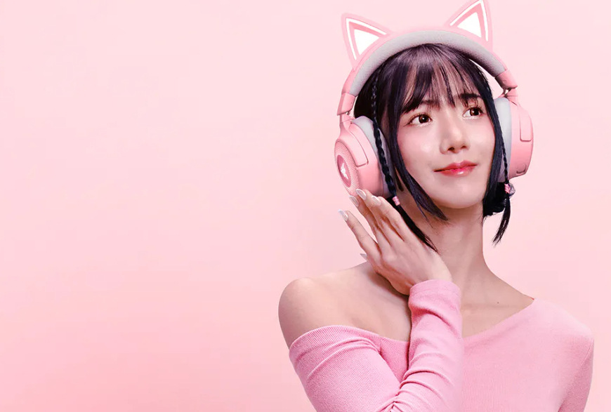 Headset Razer Kraken Kitty V3 Pro růžový