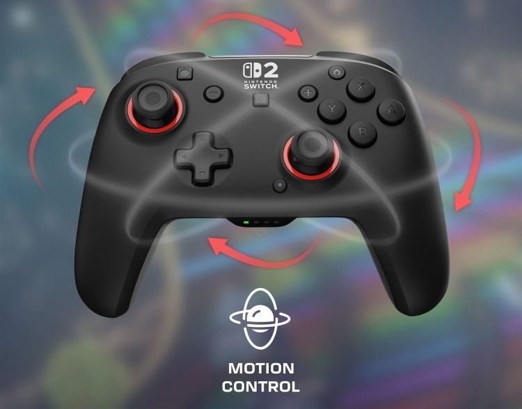 Gamepad Turtle Beach Rematch Wireless, NS2 černý Gamepad pro Nintendo Switch 2 s vyznačeným motion control ovládáním.
