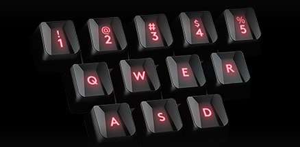 Klávesnice Logitech Gaming G413, červené podsvícení, US carbon