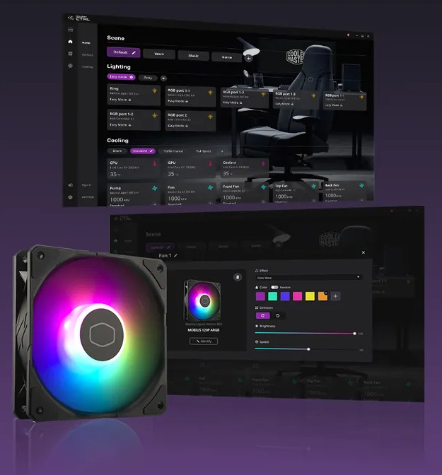 Vodní chladič Cooler Master MasterLiquid 360 Atmos ARGB