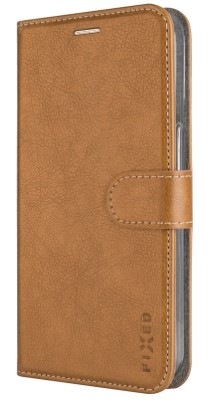 Pouzdro na mobil flipové FIXED Opus na Samsung Galaxy A36 5G/A56 5G hnědé