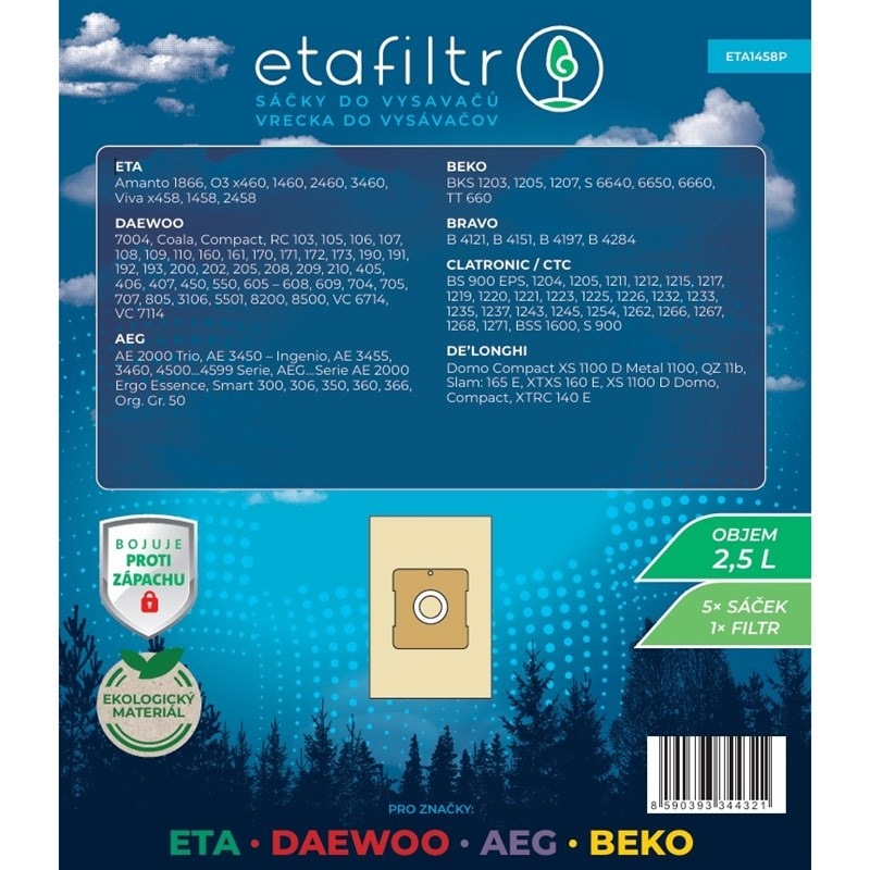 ETAFiltr sáčky do vysavačů ETA, AEG, Daewoo, Beko