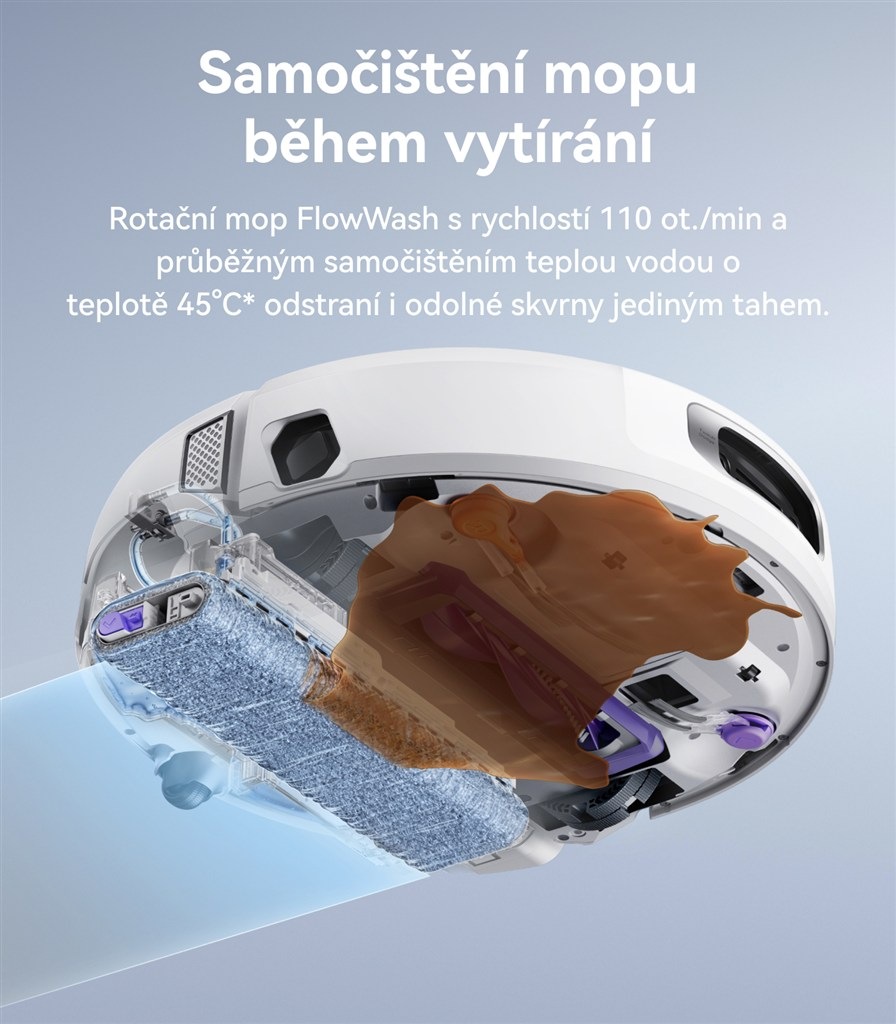 Robotický vysavač Narwal Flow AX11 bílý Vysavač Narwal s funkcí samočištění