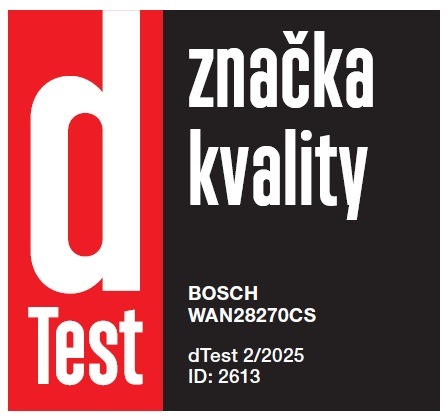 ocenení značky dtest pro pračku Bosch WAN28270CS