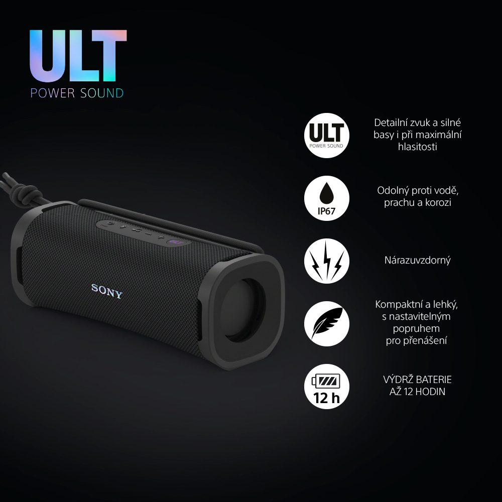 Přenosný reproduktor Sony ULT FIELD 1, černá
