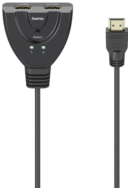 Hama HDMI 4K prepínač 2×1 k přepínání signálu HDMI ze dvou zdrojů