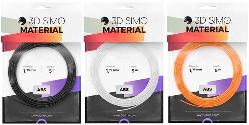 Náplň 3D SIMO ABS II - oranžová, černá, bílá 3x5 m