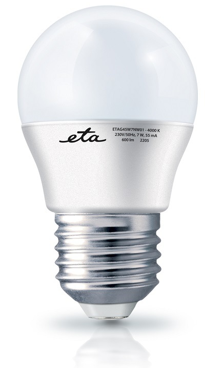 žárovka neutrální bílá ETAG45W7NW01