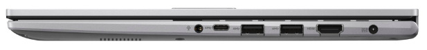 Pravá strana notebooku ASUS Vivobook 15 X1504VA-BQ4153W se zobrazenými USB porty, HDMI výstupem a 3,5mm audio konektorem