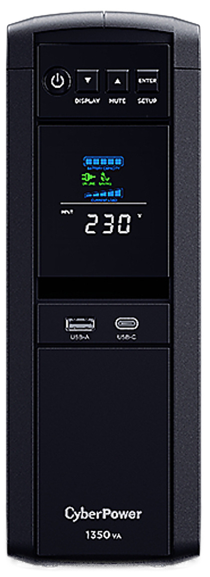 Záložní zdroj CyberPower PFC SineWave LCD GP 1350VA/810W černý Záložní zdroj CyberPower PFC SineWave LCD GP 1350VA/810W černý