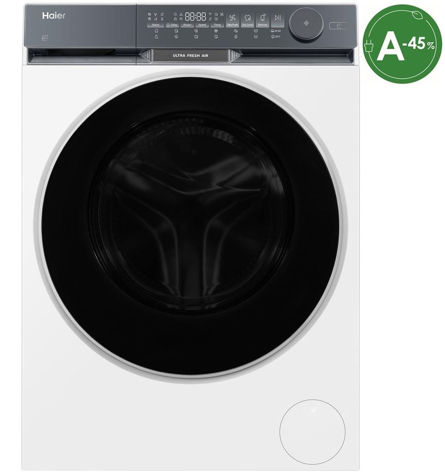 Pračka se sušičkou Haier HWD80-BP14387TUS bílá Pračka se sušičkou Haier HWD80-BP14387TUS přední pohled