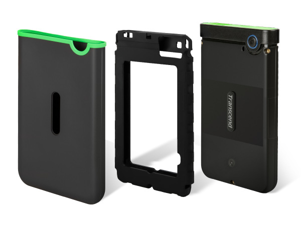 Externí pevný disk 2,5" Transcend StoreJet 25M3C 4TB, USB-C (3.1 Gen 1) šedý/zelený