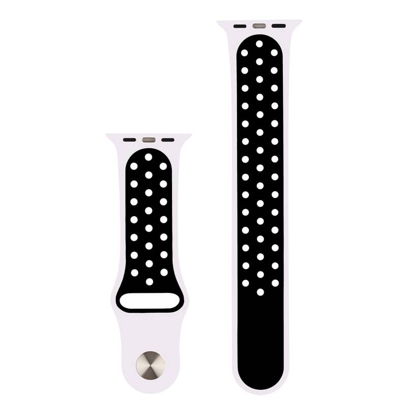 Řemínek RhinoTech na Apple Watch 38/40/41 mm černý/růžový Řemínek RhinoTech na Apple Watch 38/40/41 mm černý/růžový