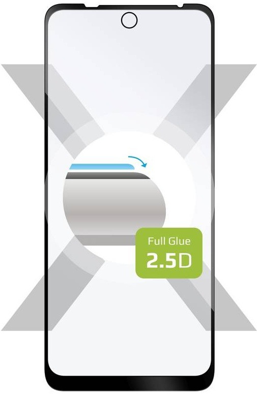 Tvrzené sklo FIXED Full-Cover na Motorola Moto E30 černé