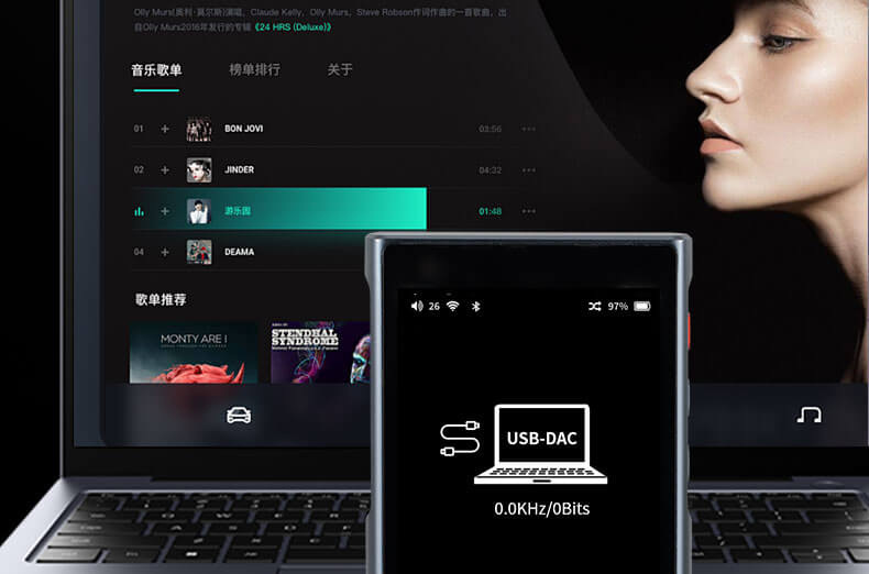 Funkce USB DAC umožní přehrávač xDuoo X5 používat jako externí DAC u počítače