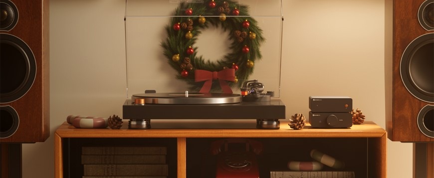 Gramofonový předzesilovač Fosi Audio Box X5 černý Sestava gramofonu, reproduktorů, zesilovače a předzesilovače Fosi Audio Box X5