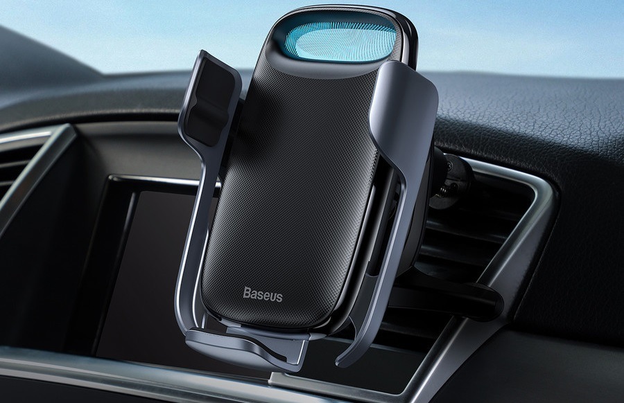 Držák na mobil Baseus Milky Way Aurora Electric Automatic Holder Wireless Charging 15W černý Baseus Milky Way Electric Bracket Wireless Charger