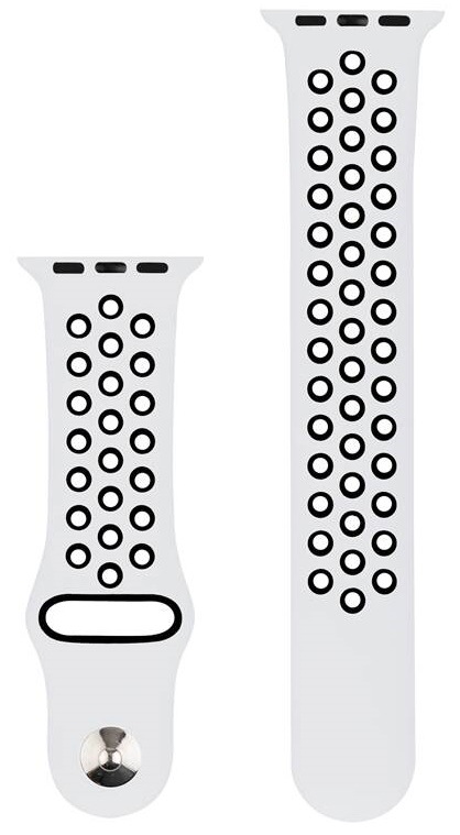 Řemínek RhinoTech na Apple Watch 38/40/41 mm černý/bílý