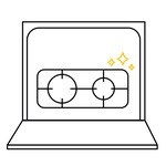 Plynová varná deska Whirlpool TKRL 660 IX nerez Varná deska plynová Whirlpool TKRL 660 IX, omyvatelné mřížky v myčce nádobí