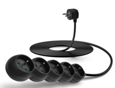 Kabel prodlužovací Connect IT 5x zásuvka, 5m černý