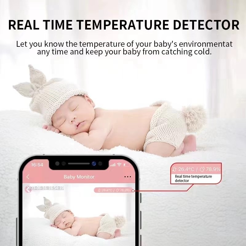 Spící miminko a IP kamera IMMAX NEO LITE SMART Security Baby Monitor