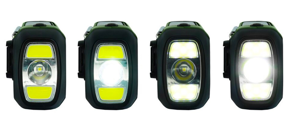 Čelní LED svítilna se třemi režimy osvětlení pro různé situace a podmínky