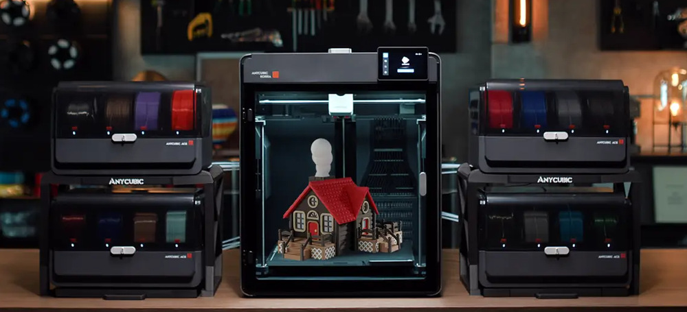 3D tiskárna Anycubic Kobra S1 Max Combo černý Anycubic Kobra S1 Max Combo zvládá vícebarevný tisk