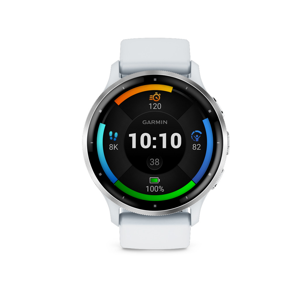 Chytré hodinky Garmin Venu 3 - Silver / Whitestone Silicone Band