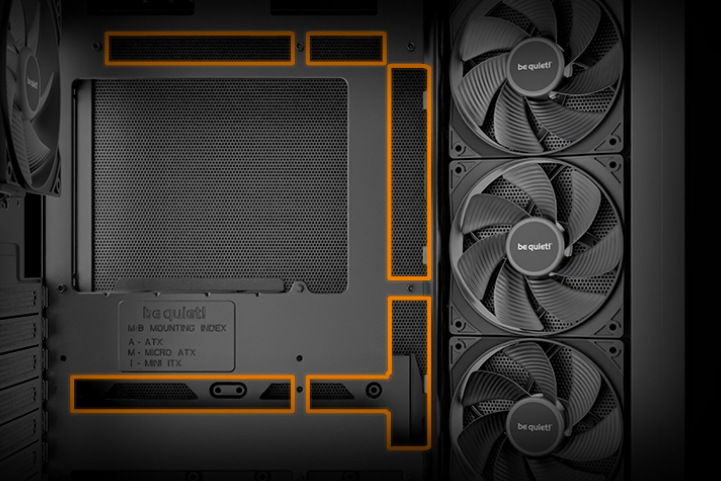 Case be quiet! LIGHT BASE 500 černá LIGHT BASE 500 podporuje také vodní chlazení