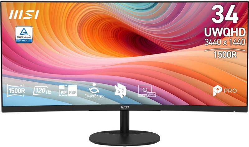 Monitor MSI PRO MP341CQ E12 s úhlopříčkou 34", černá barva