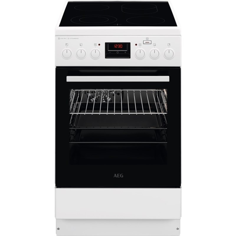 Sklokeramický sporák AEG Mastery CCB56481BW bílý